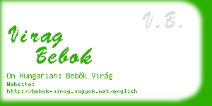virag bebok business card