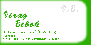 virag bebok business card